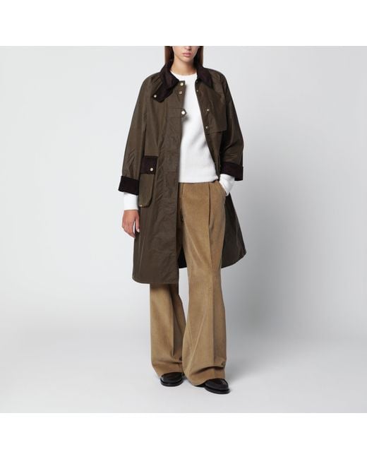 Barbour Green Long Waxed Cotton Jacket