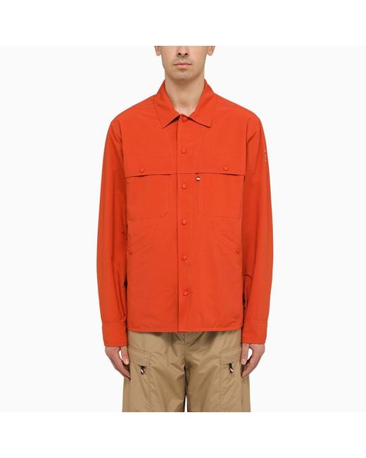 Giacca camicia nax rossa di 3 MONCLER GRENOBLE in Orange da Uomo