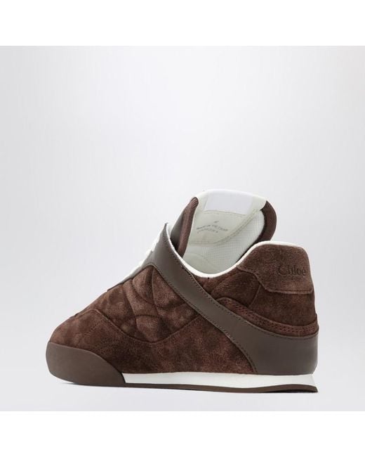 Chloé Brown Kick Chocolate Sneakers Aus Wildleder