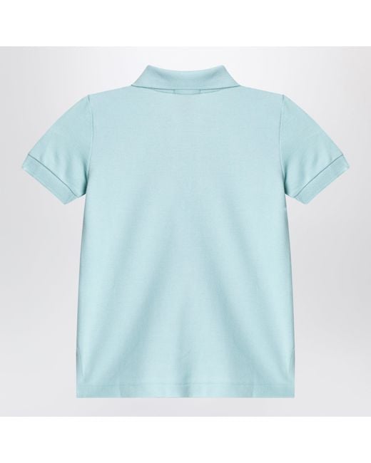 Polo Ralph Lauren Blue Light Polo Shirt With Embroidered Logo