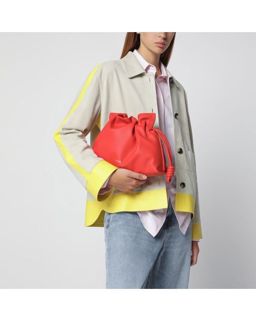 Loewe Red Medium Flamenco Clutch Bag