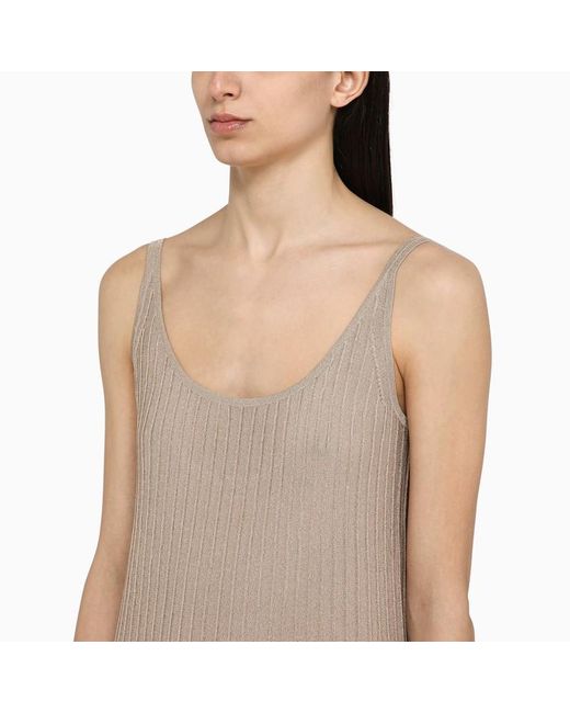 Robe Longue Jaune Clair Avec Lurex En Viscose Max Mara en coloris Natural