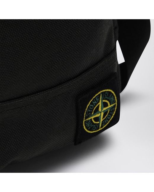 Borsa a tracolla grigia scura con logo compass di Stone Island in Black da Uomo