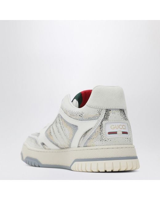 Gucci White Re-Web Glitter/ Gradient Sneakers