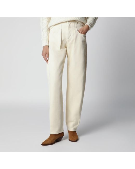 Isabel Marant Natural Lisha Barrel Jeans