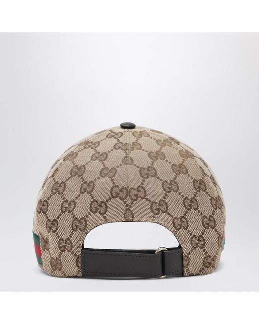 Gucci Natural Baseball Cap With Gg Pattern for men