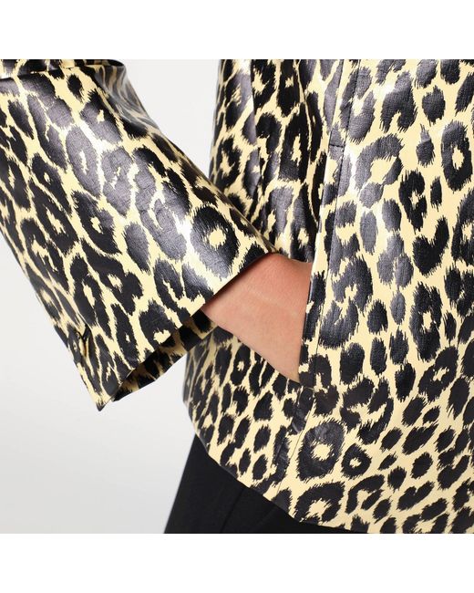 Jil Sander Black Leopard Print Jacket