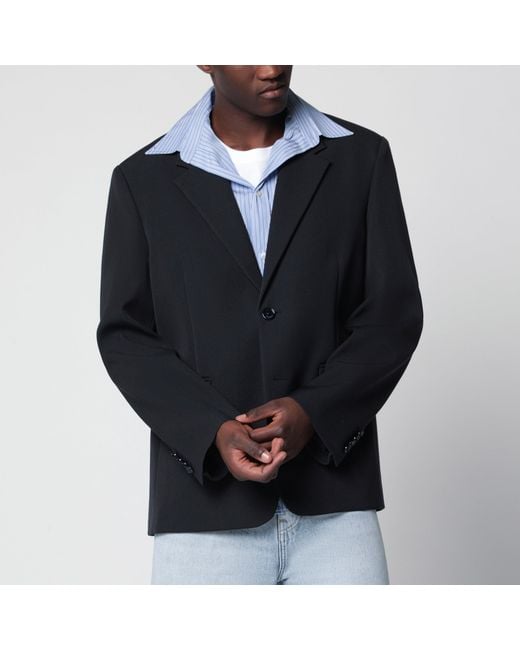 Balenciaga Blue Dark Hybrid Overshirt for men