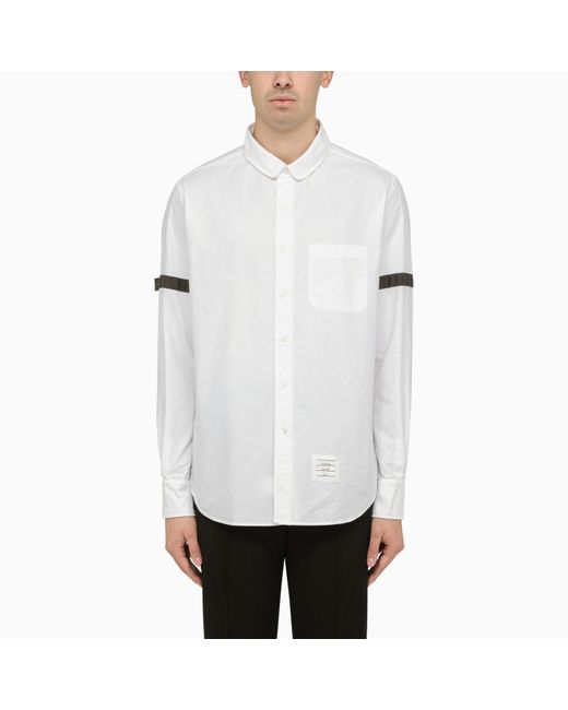 Thom Browne White Cotton Shirt With Detail for men