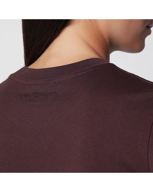 Courreges Black Ac Regular Burnt Cotton T-Shirt