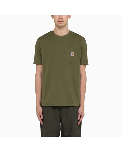 Carhartt Green S/s Pocket Dundee Cotton T-shirt for men