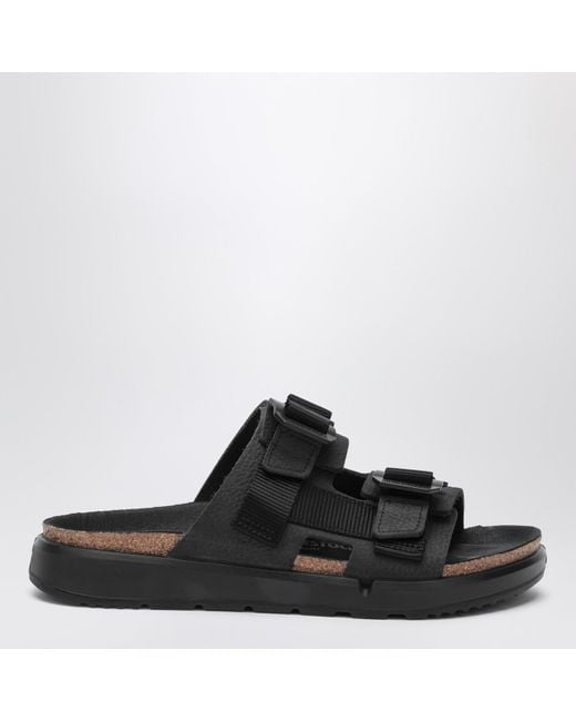 Birkenstock Black Shinjuku Leather And Textile Slipper for men