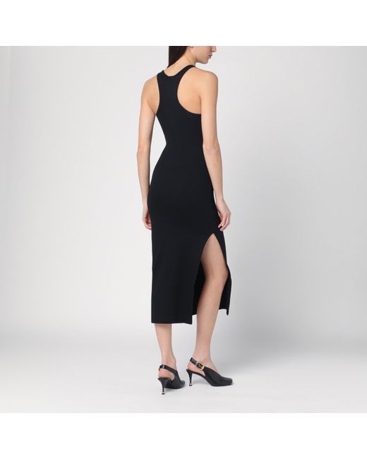 Courreges Black Scuba 90's Rib Dress