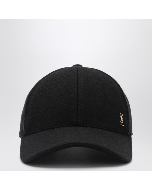 Saint Laurent Black Baseball Cap for men