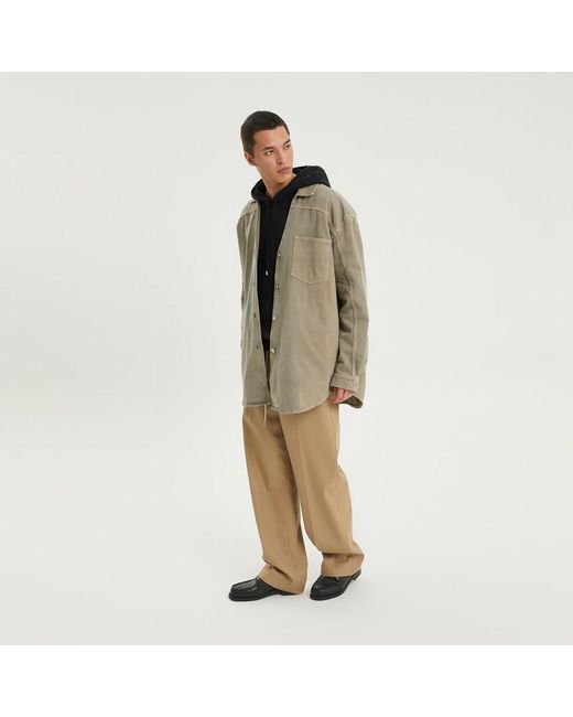 Camicia overshirt in denim marrone chiaro di 1989 STUDIO in Green da Uomo