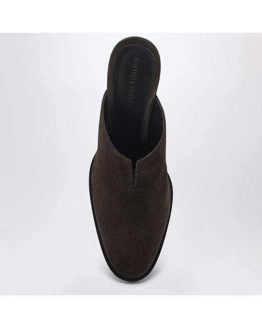 Bottega Veneta Black Mule Cha-Cha Aus Dunkelbraunem Wildleder