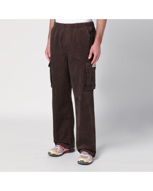 Pantalone cargo in velluto a coste di Brain Dead in Brown da Uomo