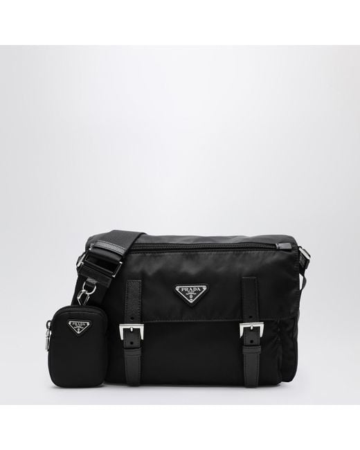 Prada Black Mini Recycled Nylon Cross-Body Handbag