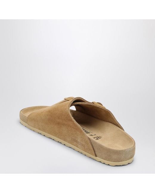 Birkenstock Brown Slide Zürich Exquisite Cream Coloured for men