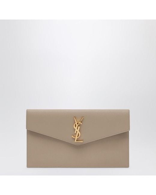 Pochette uptown cassandre beige di Saint Laurent in Natural