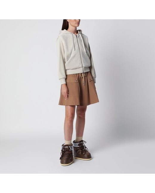 Moose Knuckles Natural Roslyn Bunny Alabaster Cotton Hoodie
