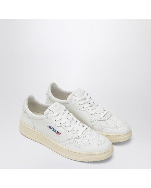 Sneaker medalist bianca in nappa super soft di Autry in White da Uomo