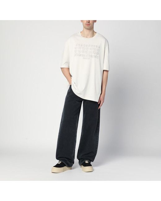 Jeans ampio in denim di MM6 by Maison Martin Margiela in Black da Uomo