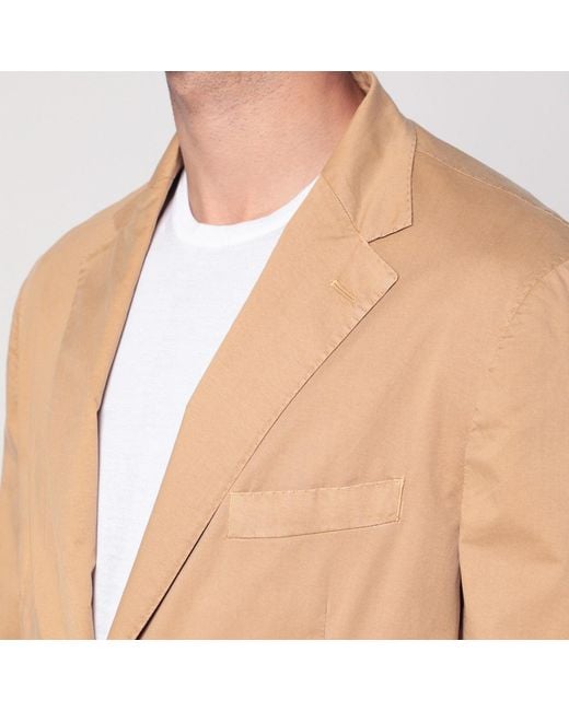 Santaniello Natural Walnut-Coloured Single-Breasted Jacket for men