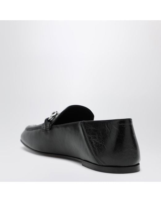 Gucci Black Jordaan Soft Horsebit Leather Loafers