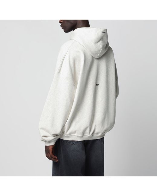Represent White Cream Micro Owners Club Cotton Hoodie for men