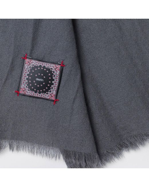 Destin Gray Wool Scarf for men