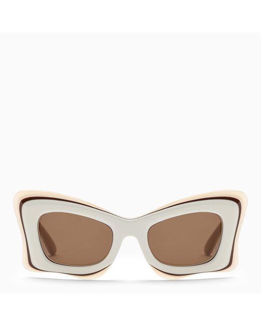 Loewe Brown Butterfly /beige Acetate Sunglasses