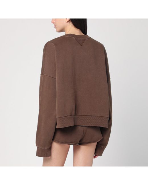 Entire studios Brown Crew-neck Sweatshirt In Cotton