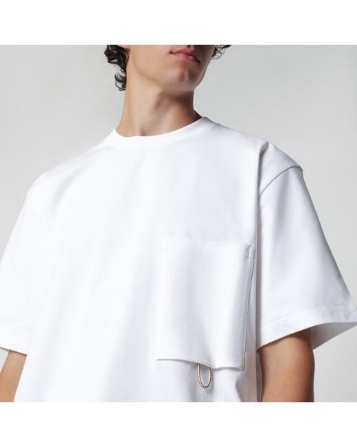 Bottega Veneta White Cotton Jersey T-Shirt for men