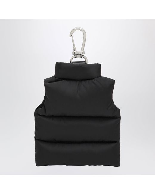 Moncler Black Down Jacket-Shaped Keyring for men