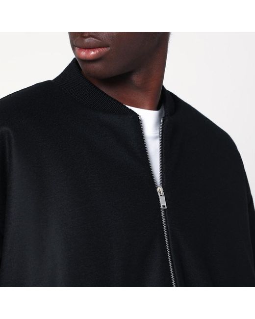 Giacca bomber nera in lana di Jil Sander in Black da Uomo