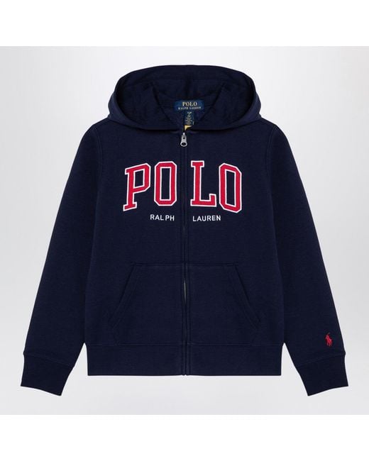 Polo Ralph Lauren Blue Cotton Blend Sweatshirt With Logo
