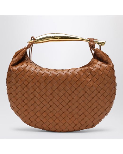 Bottega Veneta Brown Cognac-Coloured Intrecciato Medium Sardine Bag