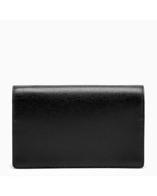 Gucci Black Leather Chain Wallet