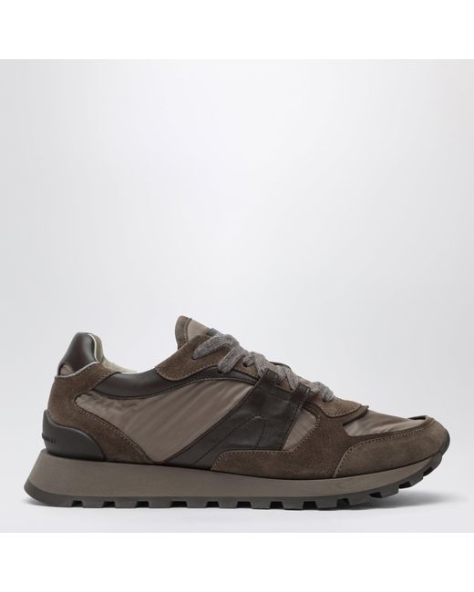 Brunello Cucinelli Brown Torba Leather Sneakers