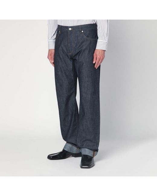 Bottega Veneta Blue Indigo Jeans With Cuff for men