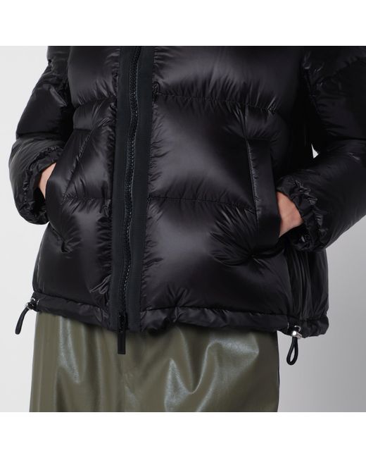 Sacai Black Down Jacket With Asymmetrical Zip