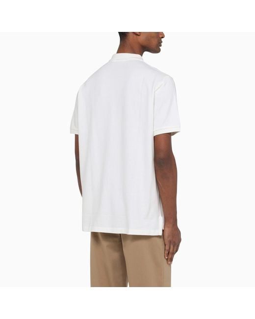 Polo Ralph Lauren White Piqué Polo Shirt With Logo for men