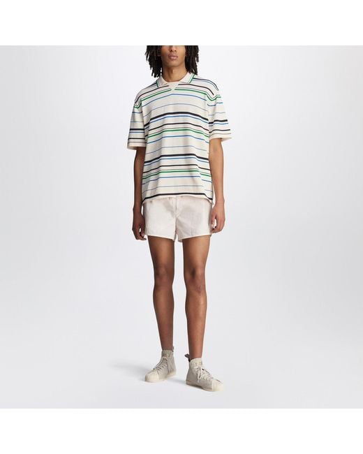 Adidas by Wales Bonner White Striped Polo Shirt for men
