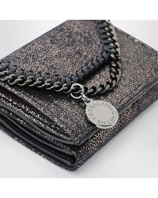 Stella McCartney Black Falabella Dark Wallet