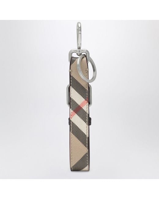 Burberry Metallic Check Keychain for men