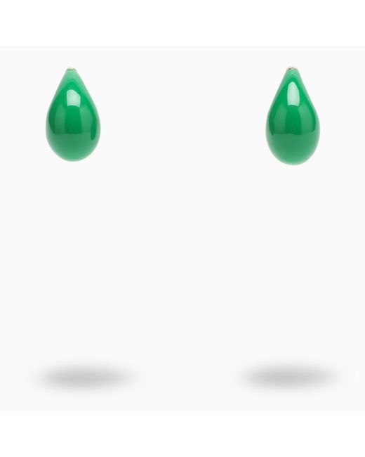 Bottega Veneta Green Parakeet Drop Earrings