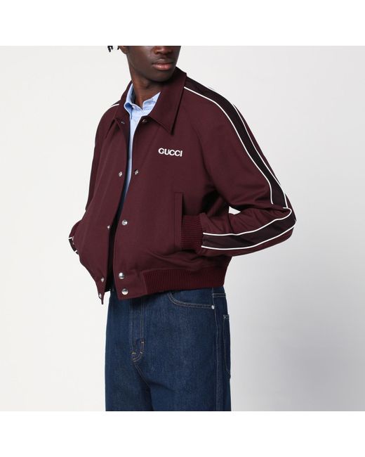 Gucci Red Bomber Bordeaux for men