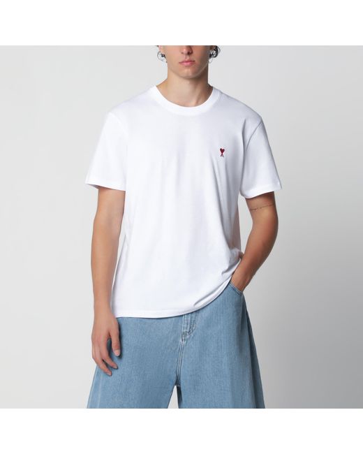 AMI White Ami De Coeur T-Shirt for men