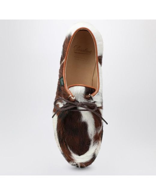 Paraboot Brown Michael Lace-up Shoes In Pony Hair for men